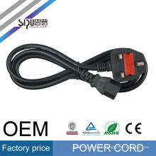 SIPU stranded copper PVC 6.8mm O.D black ac uk power cord